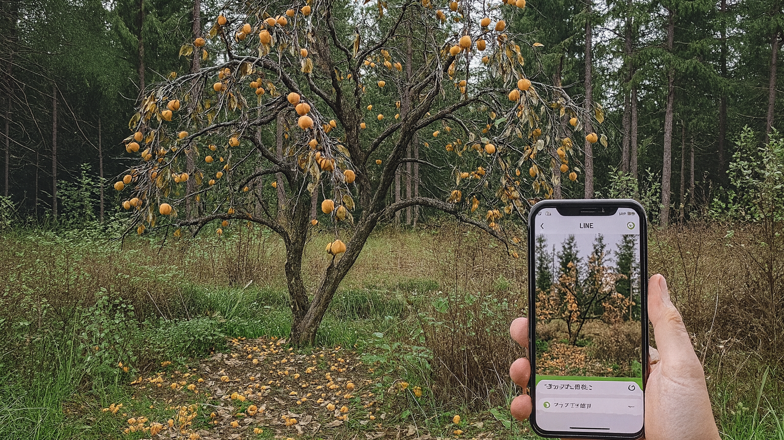 誘引物の報告画面（写真と位置情報付き）のイメージ