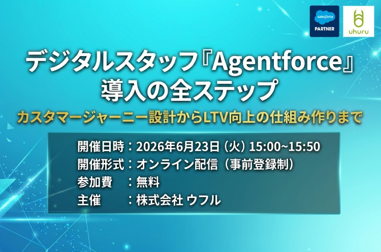 デジタルスタッフ『Agentforce』導入の全ステップ  ～カスタマージャーニー設計からLTV向上の仕組み作りまで～