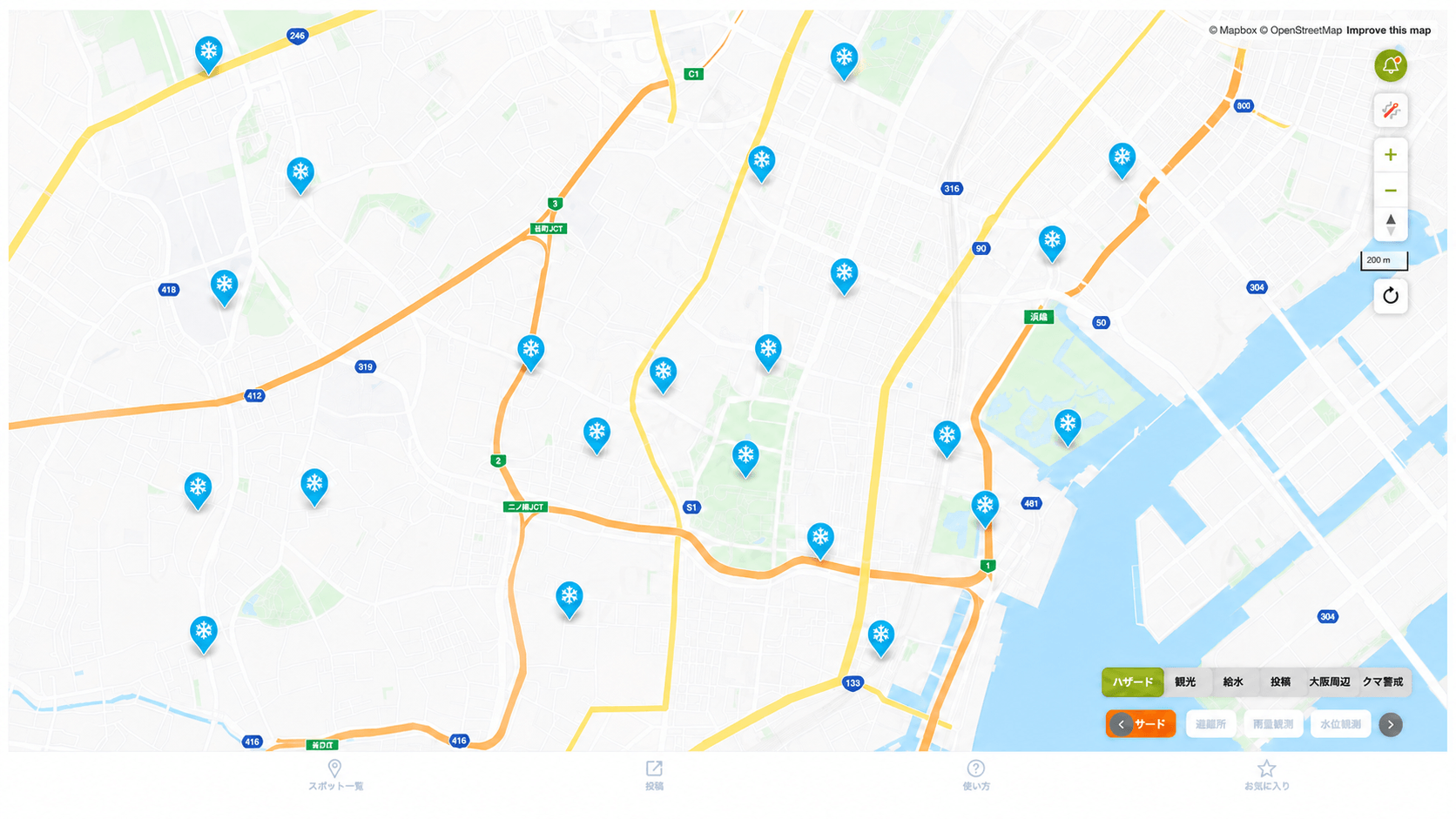 涼み処を、地図でひと目にのイメージ